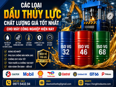Các Loại Dầu Thủy Lực Chất Lượng Giá Tốt Nhất Cho Máy Công Nghiệp Hiện Nay