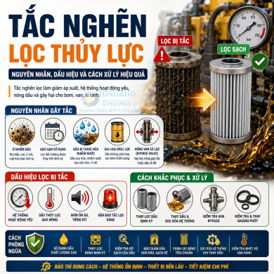Dấu hiệu tắc nghẽn lọc thủy lực. Nguyên nhân và cách xử lý