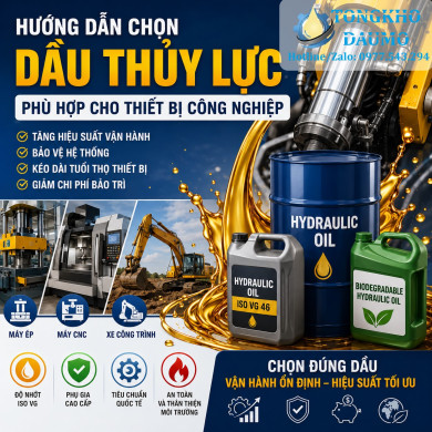 Cách Chọn Dầu Thủy Lực Phù Hợp Cho Hệ Thống Công Nghiệp