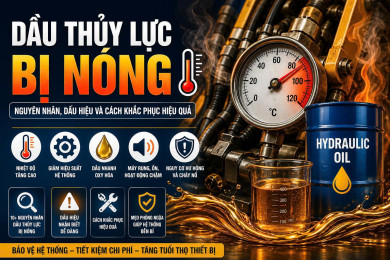 Dấu hiệu nhận biết dầu thủy lực bị nóng. Nguyên nhân và cách khắc phục