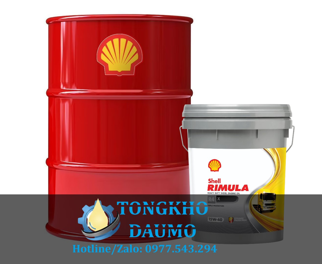 Dầu động cơ Shell Rimula R4 X 15W40 API CI-4 chính hãng