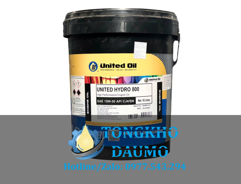 Dầu động cơ United Hydro 800 SAE 15W-50 API CJ-4/SN