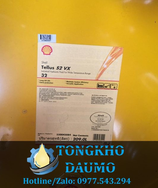 Dầu thủy lực Shell Tellus S2 VX 32 chính hãng giá rẻ