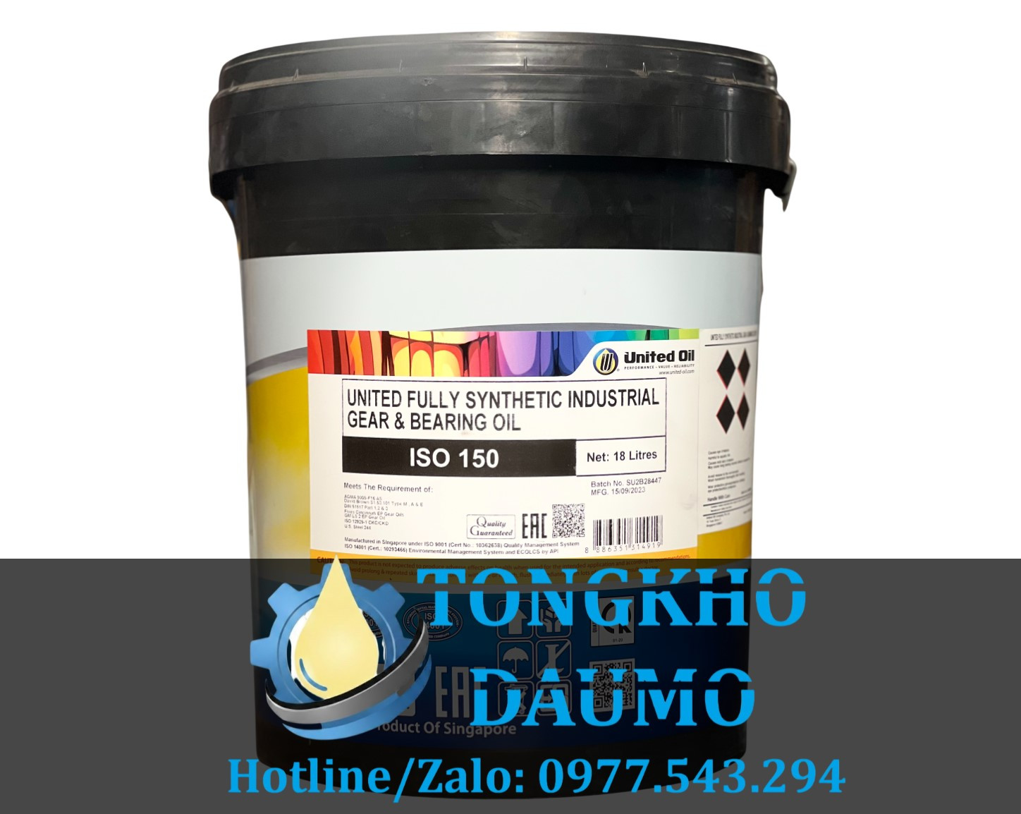 Dầu tổng hợp United Fully Syn Industrial Gear Bearing Oil 68 100 150 220 320 460 680