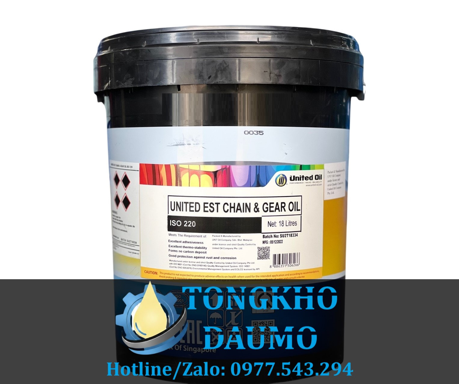 Dầu xích chịu nhiệt 250 độ United Est Chain Gear Oil 220
