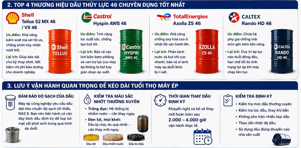 các sản phẩm dầu thủy lực cho máy ép duỗi công nghiệp