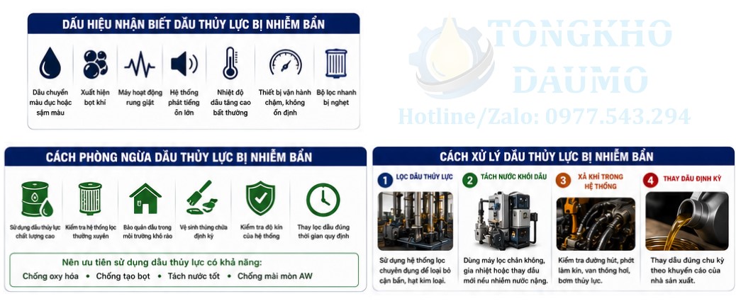 dấu hiệu nhận biết dầu bị nhiễm bẩn, cách phòng ngừa và xử lý