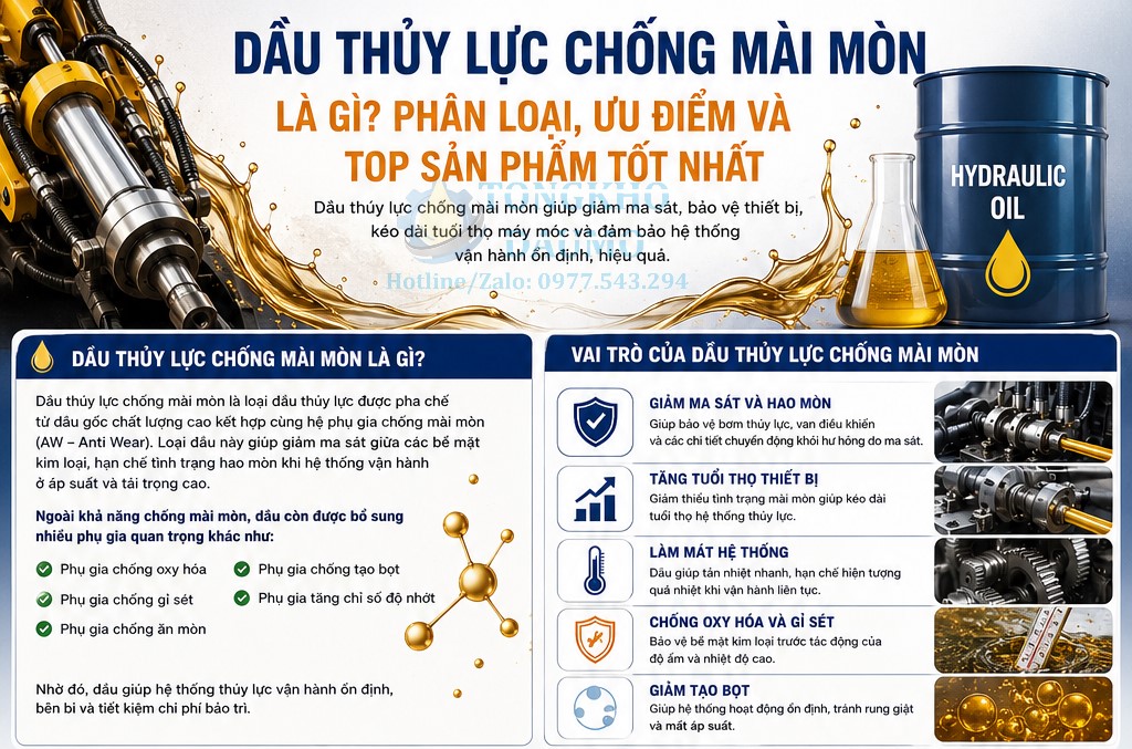 dầu thủy lực chống mài mòn là gì
