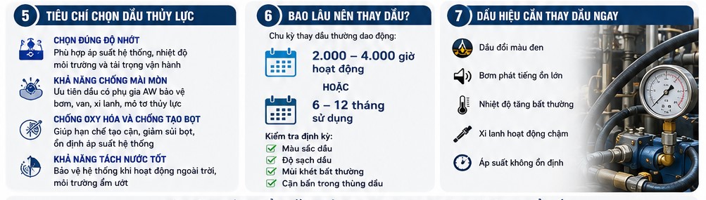 những điều cần lưu ý khi chọn dầu thủy lực cho trạm trộn bê tông