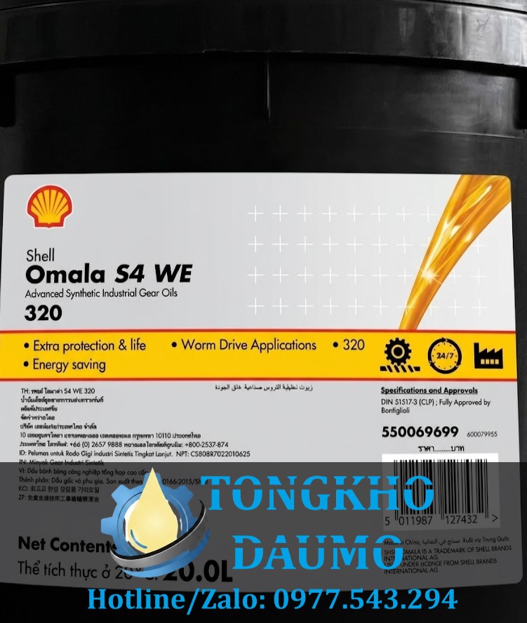 dầu bánh răng tổng hợp iso vg 320