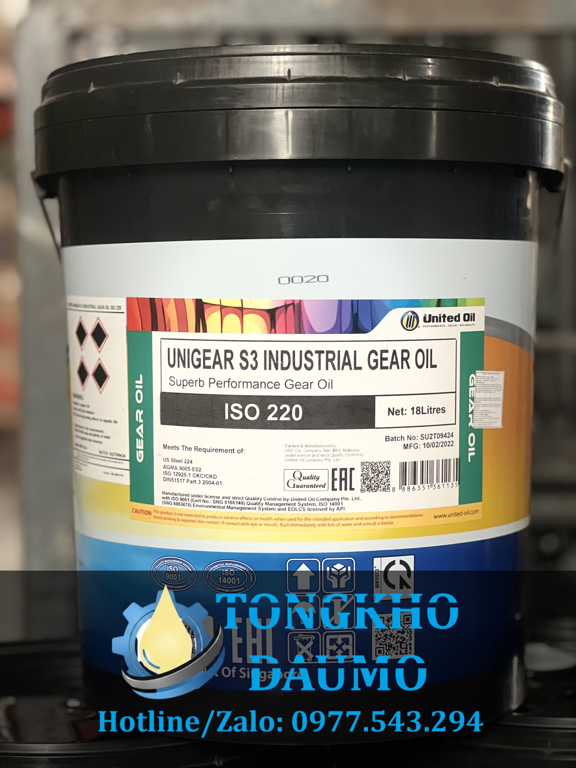 dầu bôi trơn bánh răng united unigear s3 220