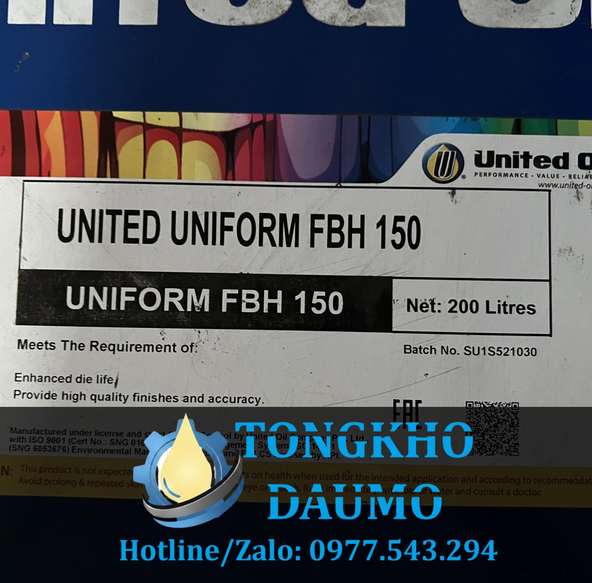 dầu dập vuốt sâu kim loại united uniform fbh 150
