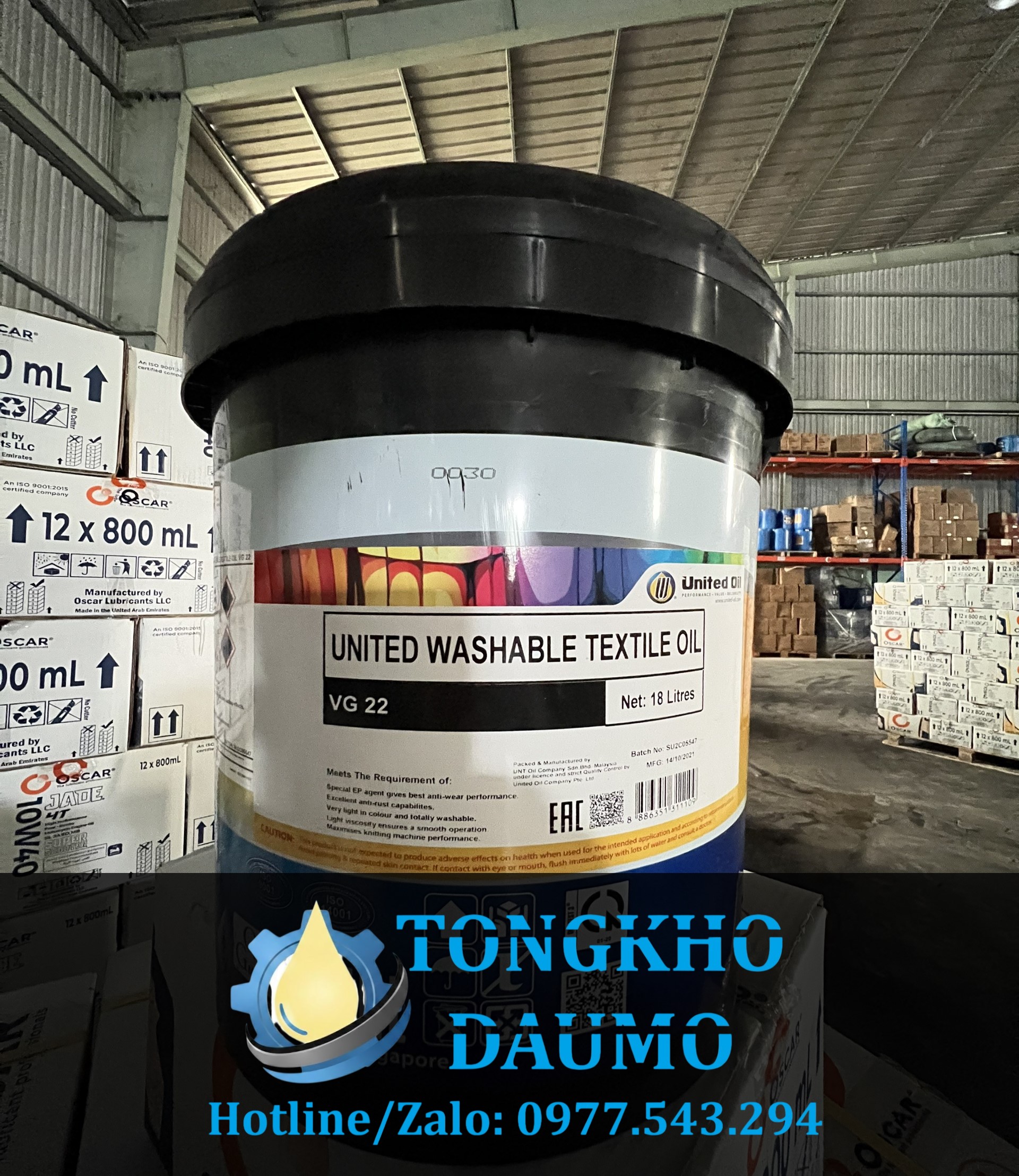 dầu dệt kim tròn united washable textile oil vg 22