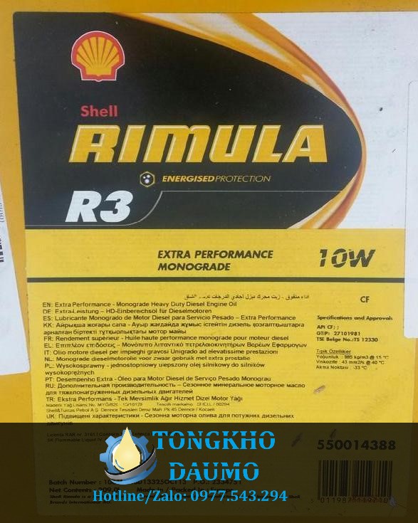 dầu động cơ shell rimula r3 10w chính hãng giá tốt