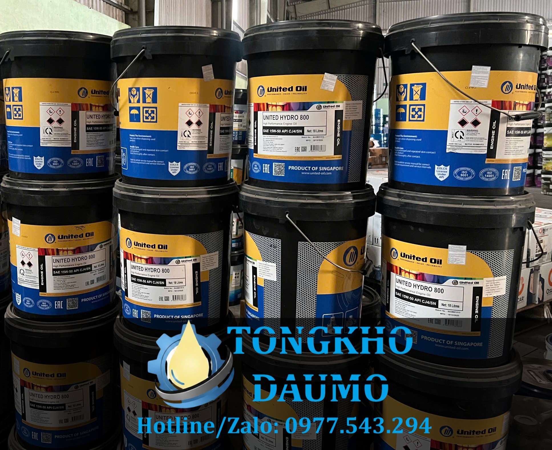 dầu động cơ diesel united hydro 800 15w40 cj-4