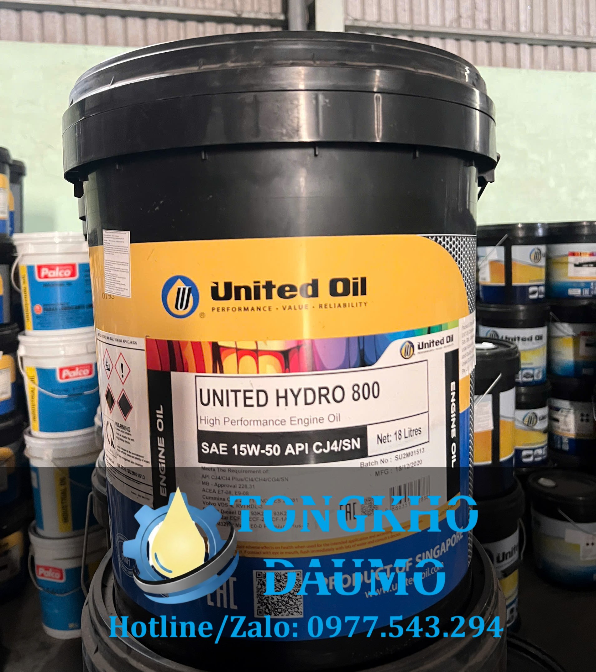 dầu động cơ diesel united hydro 800 15w50