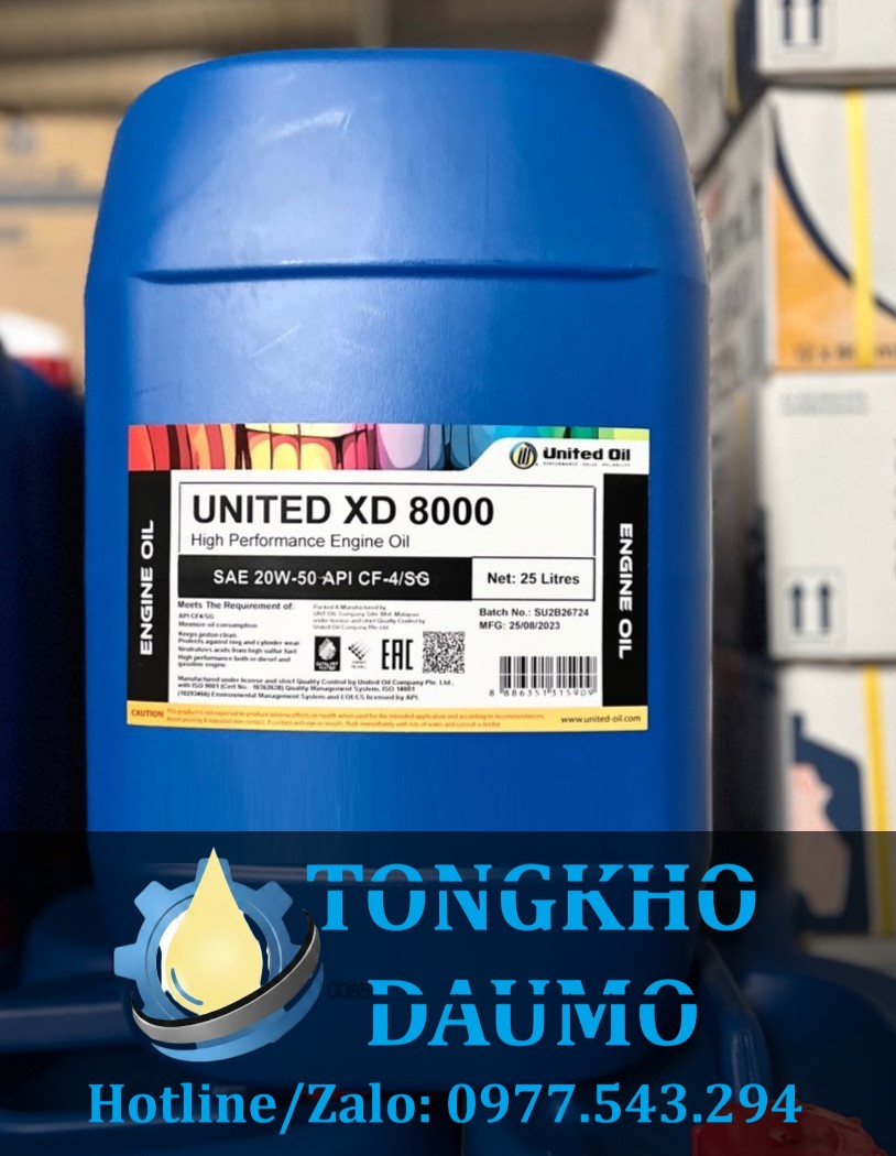 dầu động cơ united xd 8000 20w50