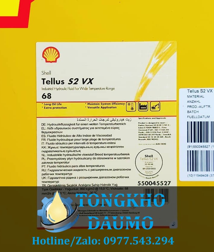 dầu thủy lực công nghiệp độ nhớt cao