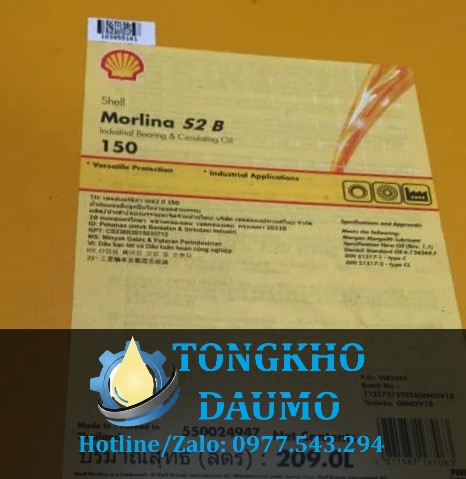 dầu tuần hoàn shell morlina s2 b 150