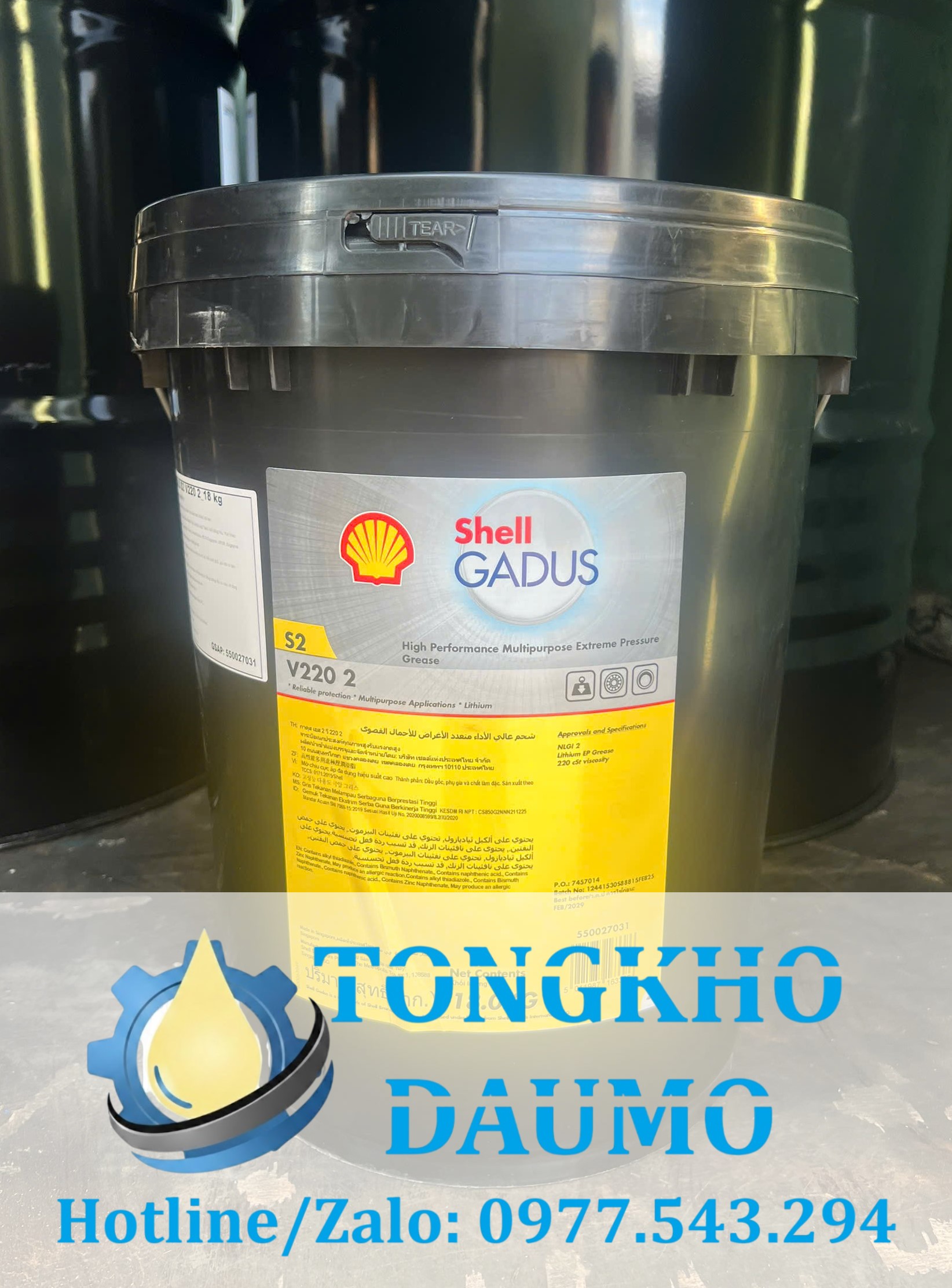 mỡ shell gadus s2 v220 2 chính hãng giá tốt