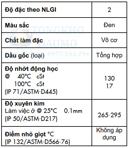 thông số kỹ thuật mỡ shell gadus s5 u130d 2